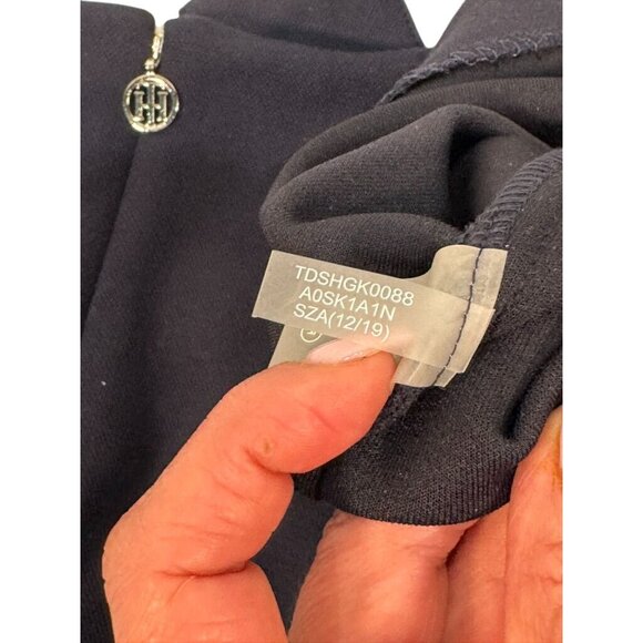 Tommy Hilfiger Size M Blue & White Striped Sheath Dress Womens stretch comfort - Picture 5 of 8